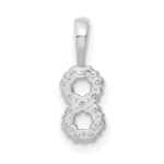 14k White Gold Diamond Number 8 Pendant - Image 4