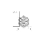 14k White Gold 1/4 carat Lab Grown Diamond VS/SI+ G+ Complete Floral Chain Slide Pendant - Image 3