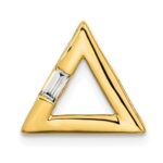 14k Polished 1/8 carat Diamond Triangle Chain Slide