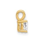 14k 1/3 carat Lab Grown Diamond VS/SI+ G+ Complete Oval Solitaire Pendant - Image 2