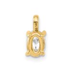 14k 1/2 carat Lab Grown Diamond VS/SI+ G+ Complete Oval Solitaire Pendant - Image 4