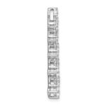 14k White Gold 1 carat Lab Grown Diamond VS/SI+ G+ Fashion Bar Chain Slide Pendant - Image 2