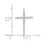 14k White Gold 1/6 carat Lab Grown Diamond VS/SI+ G+ Complete Cross Chain Slide Pendant - Image 4