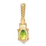 14K Diamond and 7x5 Oval August/Peridot Twisted Chain Slide - Image 3