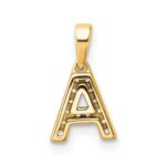 14K  Diamond Letter A Initial with Bail Pendant - Image 3