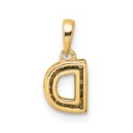 10K Diamond Letter D Initial with Bail Pendant - Image 4