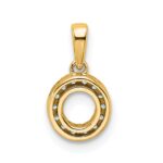 14K  Diamond Letter O Initial with Bail Pendant - Image 3
