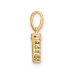 14K  Diamond Letter T Initial with Bail Pendant - Image 2