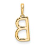 14K Diamond Letter B Initial Pendant - Image 3