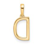 14K Diamond Letter D Initial Pendant - Image 3