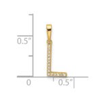 14K Diamond Letter L Initial Pendant - Image 4
