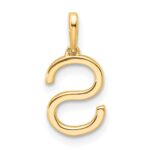 10K Diamond Letter S Initial Pendant - Image 4