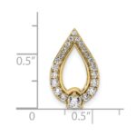 14k Polished 1/2 carat Diamond Teardrop Chain Slide - Image 4