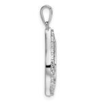 14k White Gold 1 carat Lab Grown Diamond VS/SI+ G+ Complete Fashion Teardrop Shape Pendant - Image 2