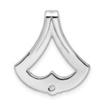 14k White Gold 1 carat Lab Grown Diamond VS/SI+ G+ Chain Slide Pendant - Image 3