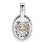 Sterling Silver Rhodium-plated Diam. & FW Cultured Pearl Pendant - Image 3