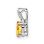 Sterling Silver Rhodium-plated Citrine Pendant - Image 2