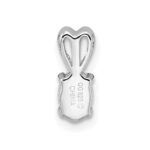 Sterling Silver Rhodium-plated Created Opal Pendant - Image 3