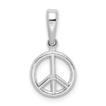 De-Ani Sterling Silver Rhodium-Plated Polished Peace Symbol Pendant - Image 3