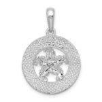 De-Ani Sterling Silver Rhodium-Plated Polished Booth Bay Starfish Pendant - Image 3
