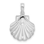De-Ani Sterling Silver Rhodium-Plated Polished and Textured Shell / Sea Turtles Pendant - Image 3