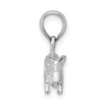 De-Ani Sterling Silver Rhodium-Plated Polished 3D Pig Pendant - Image 2