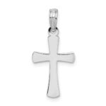 De-Ani Sterling Silver Rhodium-plated Polished Cross Pendant - Image 3