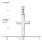 De-Ani Sterling Silver Rhodium-plated Polished Cross Pendant - Image 4