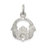 Sterling Silver Claddagh Charm - Image 4