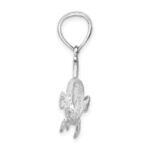 De-Ani Sterling Silver Rhodium-Plated Polished 3D Red Fish Pendant - Image 2