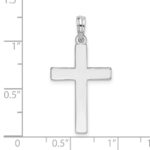 De-Ani Sterling Silver Polished Flat Latin Cross Pendant - Image 3