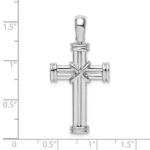 De-Ani Sterling Silver with Endcaps and X-Center Latin Cross Pendant - Image 3