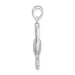 De-Ani Sterling Silver Rhodium-Plated Polished Large 3D Standing Pelican Pendant - Image 2