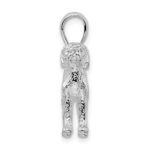 De-Ani Sterling Silver Rhodium-Plated Textured 3D English Pointer Dog Pendant - Image 2
