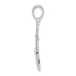 De-Ani Sterling Silver Rhodium-Plated Polished Anchor Pendant - Image 2