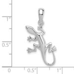 De-Ani Sterling Silver Rhodium-Plated Polished Gecko Pendant - Image 3