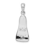 De-Ani Sterling Silver Rhodium-Plated Polished 3D Scuba Flipper Pendant - Image 4