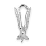De-Ani Sterling Silver Rhodium-Plated Polished 3D Hummingbird Slide - Image 2