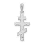 De-Ani Sterling Silver Rhodium-Plated Polished Byzantine Crucifix Pendant - Image 4