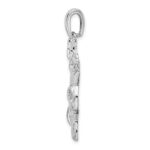 De-Ani Sterling Silver Rhodium-Plated Polished Large Horse Head Pendant - Image 2