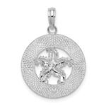 De-Ani Sterling Silver Rhodium-Plated Port Aransas Circle with Starfish Pendant - Image 4