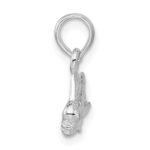 De-Ani Sterling Silver Rhodium-Plated Polished Mahi-Mahi Fish Pendant - Image 2