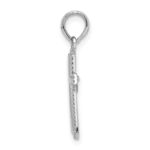 De-Ani Sterling Silver Rhodium-plated Polished Beaded Passion Cross Pendant - Image 2