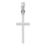 De-Ani Sterling Silver Polished Thin Latin Cross Pendant - Image 4