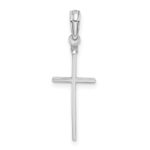 De-Ani Sterling Silver Rhodium-Plated Polished Thin Latin Cross Pendant - Image 4