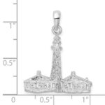 De-Ani Sterling Silver Rhodium-Plated Sanibel Island Lighthouse Pendant - Image 3