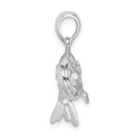 De-Ani Sterling Silver Rhodium-Plated Polished 3D Shrimp Pendant - Image 2