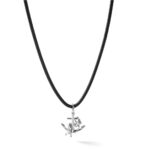 De-Ani Sterling Silver Rhodium-Plated Polished 3D Anchor with Mermaid Pendant - Image 6