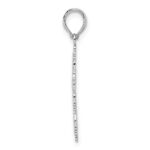 De-Ani Sterling Silver Rhodium-Plated Polished Lace Border Latin Cross Pendant - Image 2