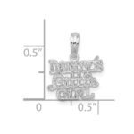 De-Ani Sterling Silver Rhodium-Plated Polished DADDYS LITTLE GIRL Pendant - Image 3